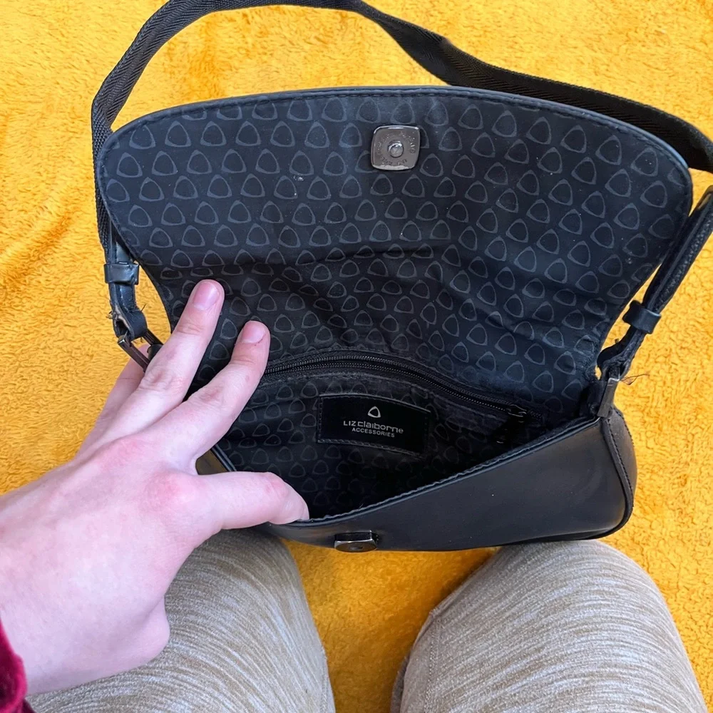 Vintage 90s Liz Claiborne black little purse